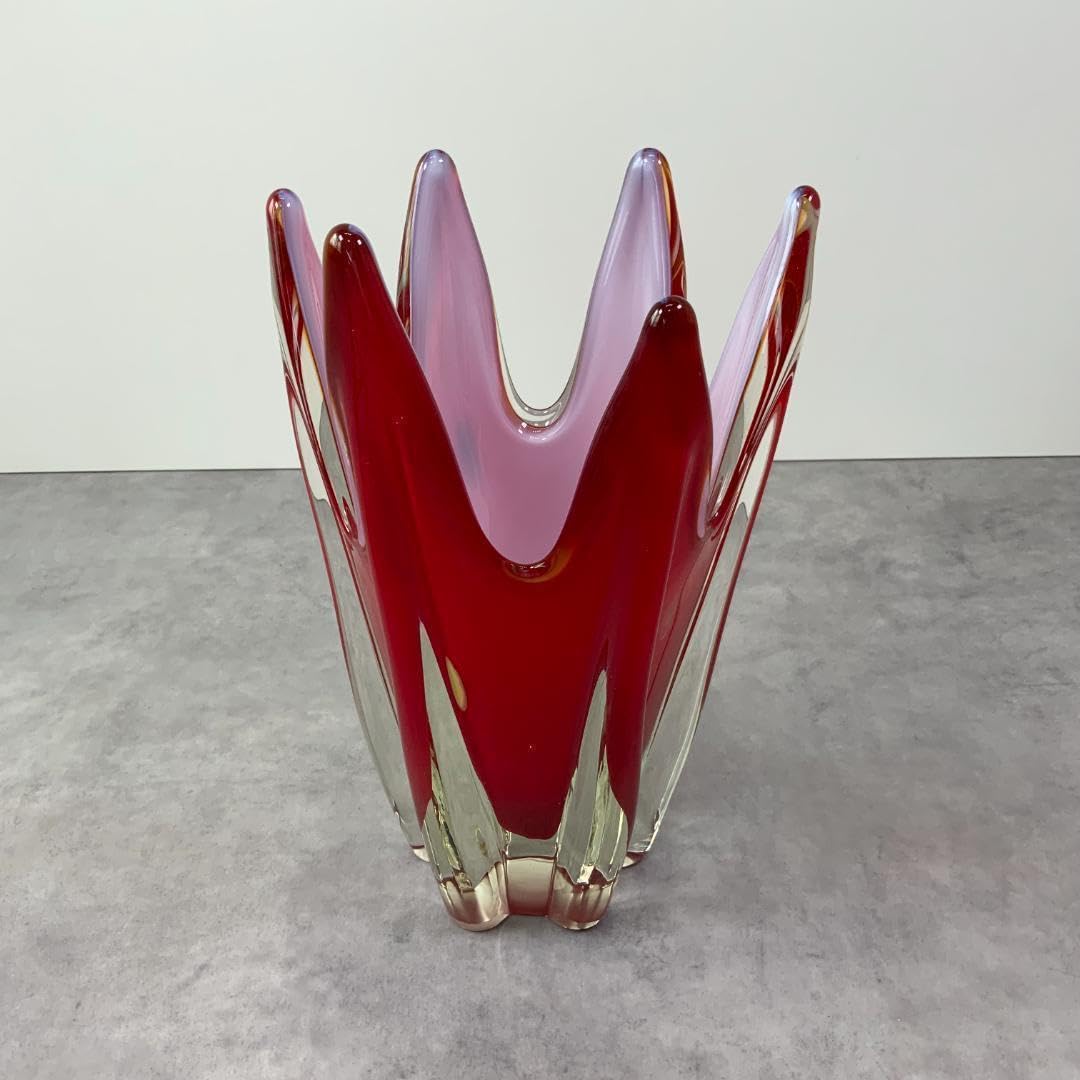 ジャパン ヴィンテージ ガラス ベース ドット レッド 赤 花器 花瓶 レトロ Amazon.co.jp: ジャパン ヴィンテージ ガラス ベース ドット